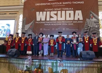 UNIKA Santo Thomas Wisuda 877 Wisudawan/i:  Rektor Prof. Dr. Maidin Gultom Ingatkan Wisudawan untuk Hadapi Babak Baru dengan Tanggung Jawab Besar