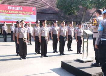 Polres Binjai Gelar Upacara Kenaikan Pangkat di Awal Tahun 2025