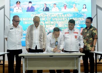 Pj Sekdaprov Sumut Saksikan Penandatanganan MoU antara TC UGGp dan KMDT: Fokus Kolaborasi Untuk Pertahankan Caldera Toba Sebagai Warisan Dunia