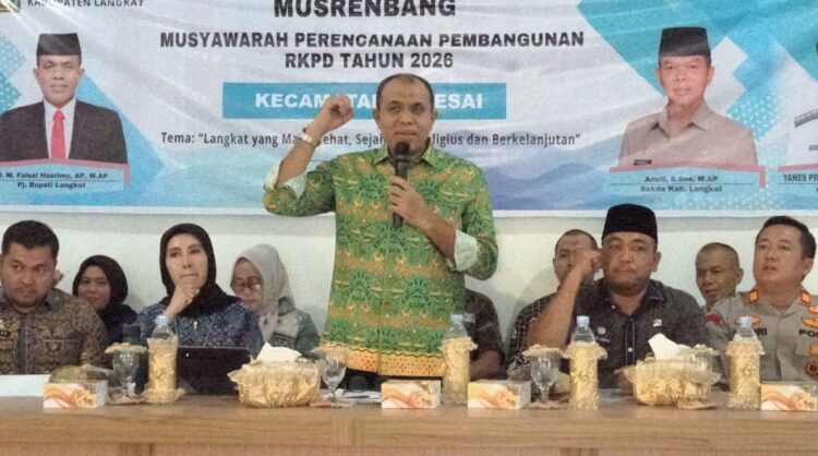 Pj. Bupati Langkat Faisal Hasrimy Buka Musrenbang Kecamatan Selesai, Fokus Pembangunan Berkelanjutan untuk Tahun 2026