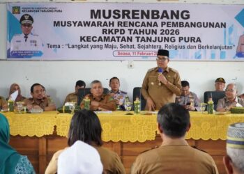 Pj. Bupati Langkat H.M. Faisal Hasrimy Hadiri Musrenbang Tanjung Pura, Fokus pada Penanganan Banjir dan Pembangunan Infrastruktur