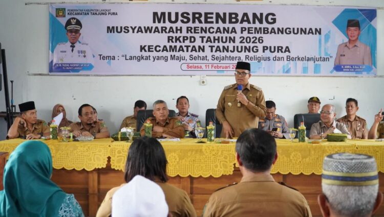 Pj. Bupati Langkat H.M. Faisal Hasrimy Hadiri Musrenbang Tanjung Pura, Fokus pada Penanganan Banjir dan Pembangunan Infrastruktur