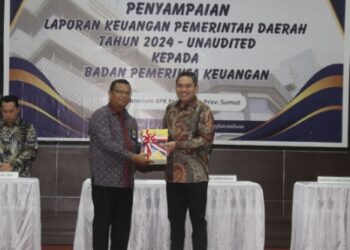 Bupati Pakpak Bharat Serahkan Laporan Keuangan Daerah (LKPD) Tahun 2024 kepada BPK RI Perwakilan Sumut