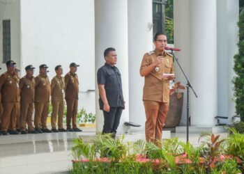 Wali Kota Medan Rico Tri Putra Bayu Waas Pimpin Apel Perdana di Balai Kota:  Pemko Medan Harus Bisa Memberikan Pelayanan Publik Terbaik