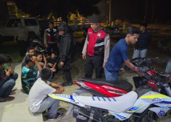 Operasi Patroli Blue Light Polres Simalungun Amankan 20 Orang & 8 Motor, Tekan Kejahatan Jalanan