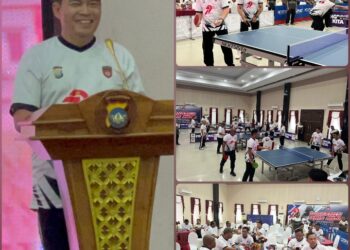 Semarak Hari Bhayangkara ke-79, Polda Kepri Gelar Turnamen Tenis Meja Internal