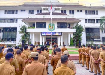 Ketua DPRD Kota Medan Hadiri Apel “Medan Peduli Pekerja Rentan” Tahun 2025