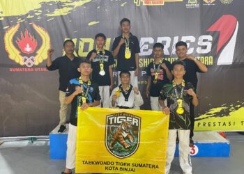 Tiger Sumatra Binjai Sabet Juara Umum Pertama di Kejuaraan Taekwondo Pemula KONI Sumut