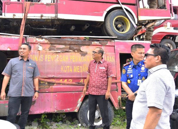 Pansus Ranperda Pencegahan dan Penanggulangan Kebakaran DPRD Medan Tinjau Kesiapsiagaan Damkar Kota Medan