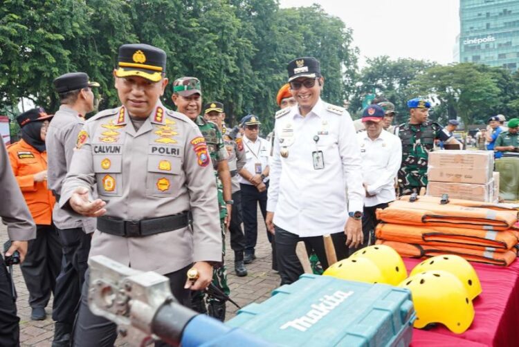 Wali Kota dan Kapolrestabes Medan Tegaskan Sinergi dalam Apel Tanggap Darurat Bencana Hidrometeorologi