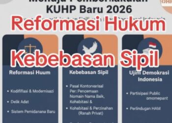 Menuju Pemberlakuan KUHP Baru 2026: Reformasi Hukum, Kebebasan Sipil, dan Ujian Demokrasi Indonesia