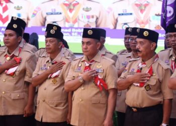 Pj. Sekda Binjai Chairin F. Simanjuntak Dilantik sebagai Koordinator Sumut 1 pada Pengukuhan Mebida dan Kwarda Pramuka Sumut 2025–2030
