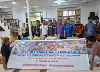 KNPI dan SAPMA PP Simalungun Salurkan Bantuan Kemanusiaan untuk Korban Banjir di Tapteng