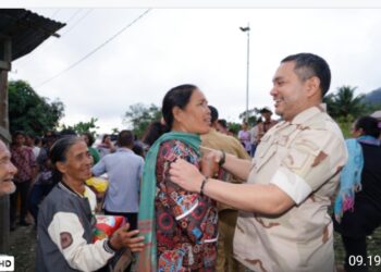Bupati Pakpak Bharat Serahkan Bantuan Bencana di Simerpara dan Majanggut I