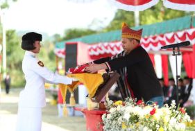 45 Paskibra Pakpak Bharat Tampil Percaya Diri di HUT RI 2025