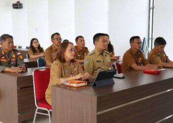 Bupati Humbang Hasundutan Ikuti Rapat Pembahasan Penyaluran Bantuan Rumah dan Bansos Pascabencana