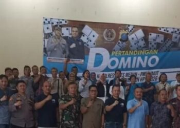 Polresta Medan dan PWI Sumut Perkuat Sinergi Lewat Turnamen Domino Piala Kapolrestabes Medan