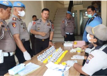 Kapolres Tanah Karo Perintahkan Tes Urine Mendadak, 30 Personel Negatif Narkoba