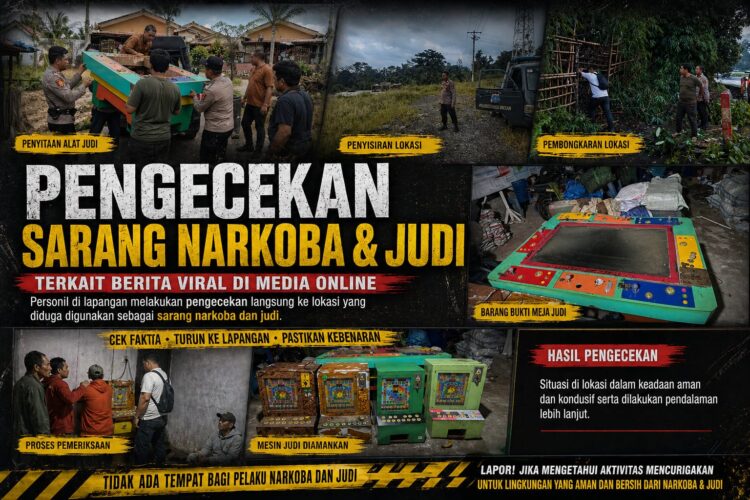 Polsek Pancur Batu Gencar Berantas Judi dan Narkoba