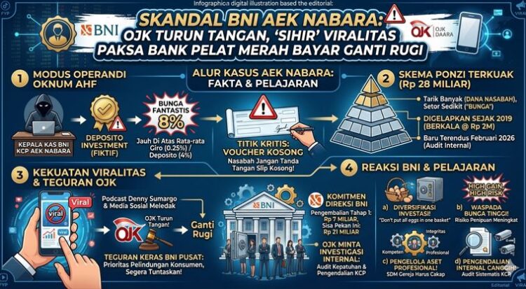 Skandal BNI Aek Nabara: OJK Turun Tangan, “Sihir” Viralitas Paksa Bank Pelat Merah Bayar Ganti Rugi