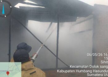 Kebakaran Hanguskan Rumah Warga di Desa Purba Dolok Humbahas, Kerugian Ditaksir Capai Rp250 Juta