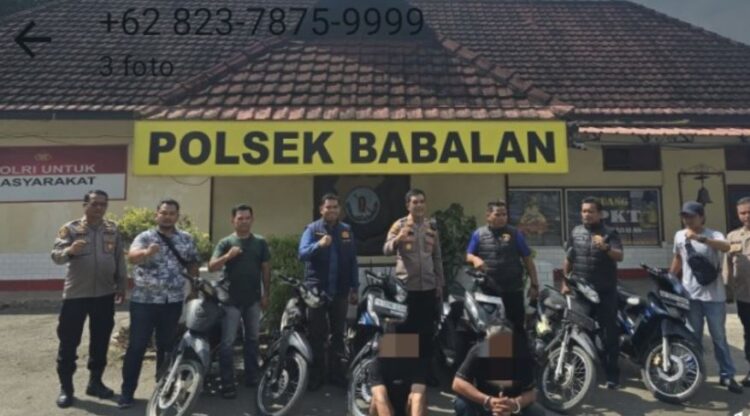 Pura-Pura Berburu Burung, Dua Pelaku Curanmor Ditangkap Polsek Babalan
