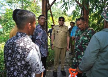 Gandeng Kemenhan RI, Bupati Franc Bernhard Tumanggor Tinjau Rehab Empat Jembatan Rambingan di STTU Jehe