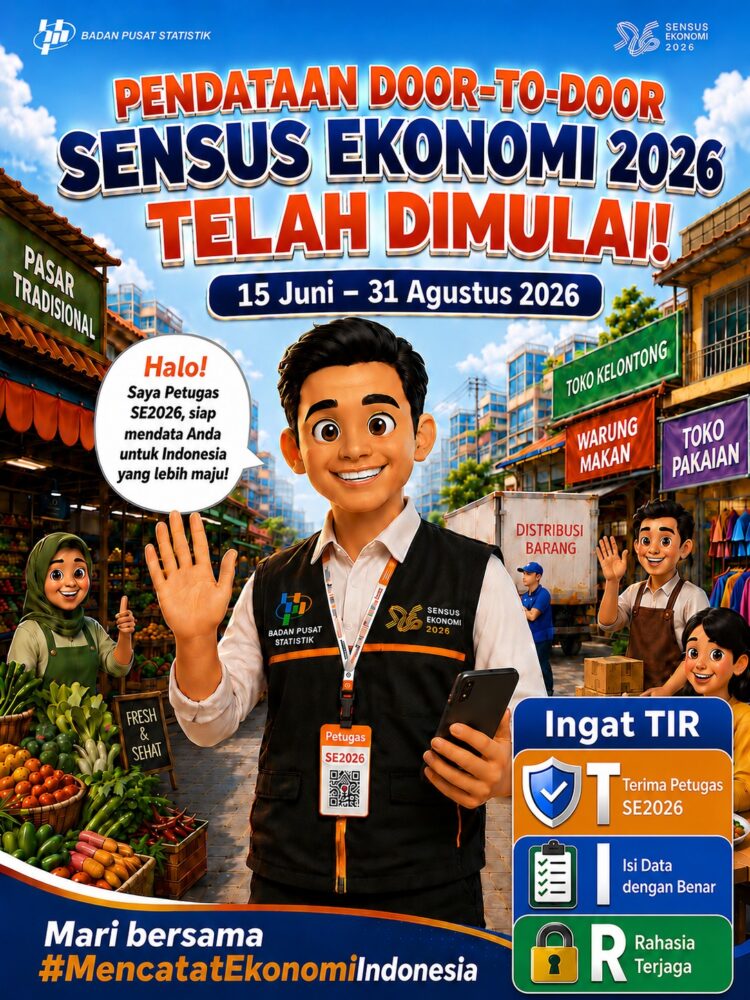 Sensus Ekonomi 2026 Dimulai, BPS Sumut Terjunkan Petugas Serentak ke Pelosok Daerah