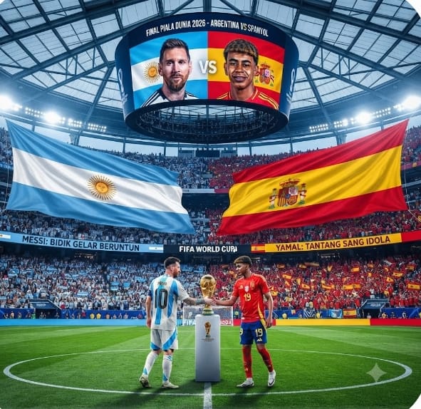 Argentina vs Spanyol di Final Piala Dunia 2026: Messi Bidik Gelar Beruntun, Yamal Siap Tantang Sang Idola