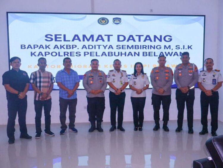 Perkuat Sinergitas dan Pengawasan WNA, Kapolres Pelabuhan Belawan Kunjungi Kantor Imigrasi Kelas II TPI Belawan