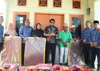 Lima Rumah Terdampak Puting Beliung, Pemko Binjai Salurkan Bantuan Material hingga Sembako