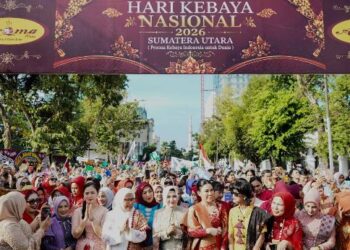 Ribuan Perempuan Memadati Lapangan Benteng Medan untuk Memperingati Hari Kebaya Nasional 2026