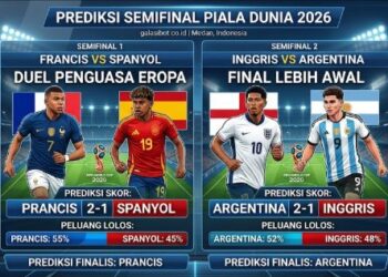 Semifinal Piala Dunia 2026 Paling Mahal: Prancis Tantang Spanyol, Duel Klasik Inggris vs Argentina Tercipta!