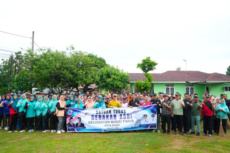 Sambut Lomba Aku Hatinya PKK, TP PKK dan Pemko Binjai Gelar Gotong Royong Bersama