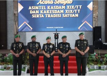 Pangdam XIX Tuanku Tambusai Pimpin Sertijab Asintel dan Kakesdam