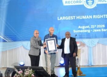 Kementerian HAM Pecahkan Rekor Dunia Pelajaran HAM Terbesar di Jatinangor