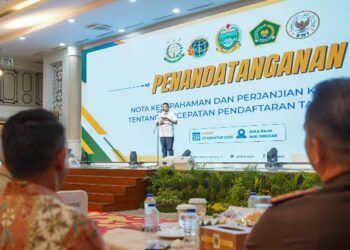 Pemko Medan Tanda Tangani Kerjasama Percepatan Pendaftaran Tanah Wakaf