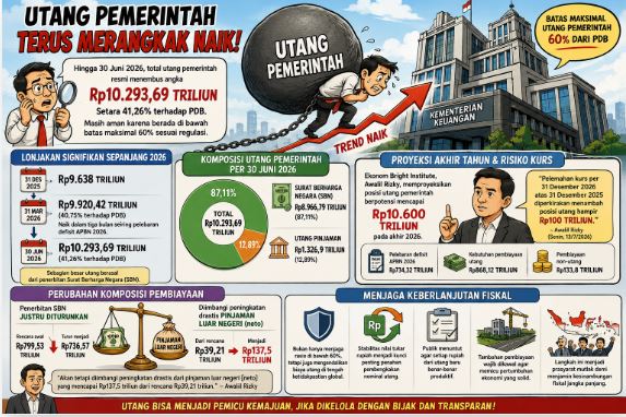 Menembus Rp10.293 Triliun: Menakar Risiko dan Arah Pengelolaan Utang Pemerintah