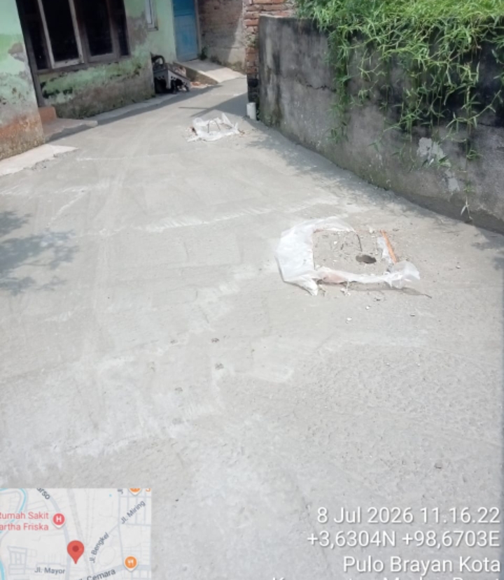 Pemko Medan Perbaiki Jalan Gang Keluarga Pulo Brayan Kota Lewat Dana Kelurahan