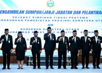 Bobby Nasution Lantik Tiga Pejabat Baru, Tekankan Target Wisatawan dan Efisiensi Anggaran