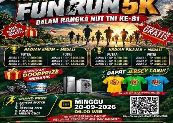 Kodam I/BB Ajak Masyarakat Semarakkan HUT ke-81 TNI Lewat Fun Run 5K