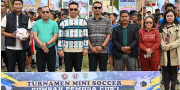 Bupati Oloan Paniaran Nababan Buka Turnamen Mini Soccer Sumpah Pemuda Cup 1 di Pollung