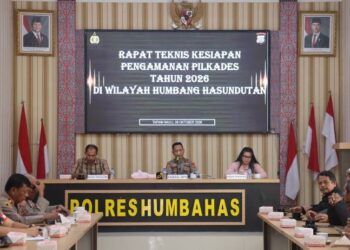 Polres Humbahas Gelar Rapat Kesiapan Pengamanan Pilkades Serentak 2026