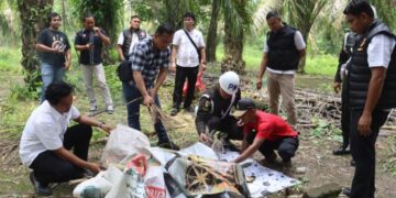 Polres Langkat Bersama TNI dan BNN Penggerebekan Barak Narkoba di Wampu