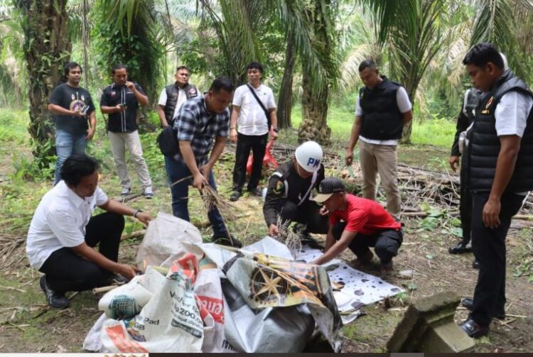 Polres Langkat Bersama TNI dan BNN Penggerebekan Barak Narkoba di Wampu